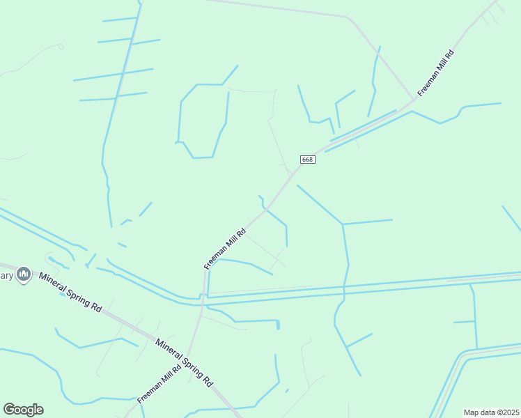 map of restaurants, bars, coffee shops, grocery stores, and more near 1096 Freeman Mill Road in Suffolk