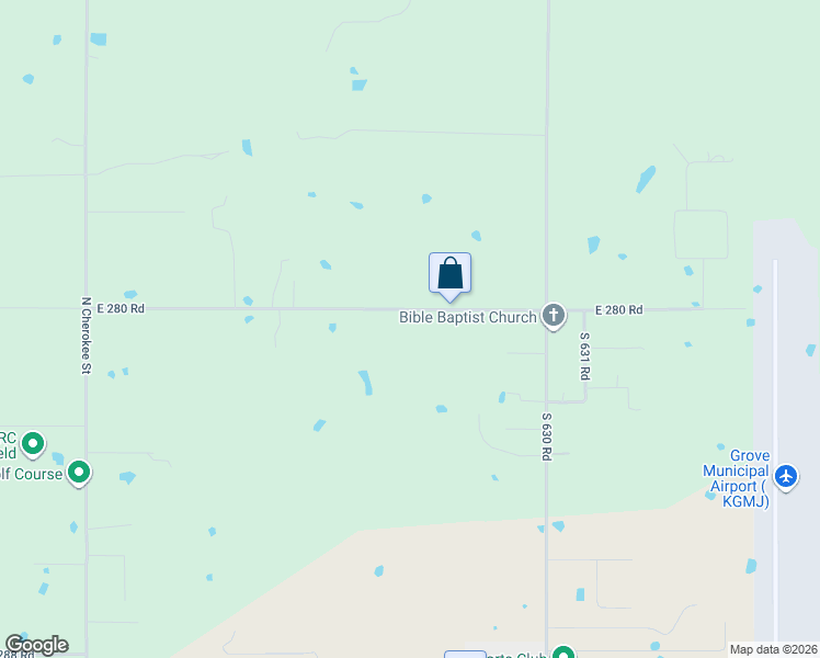 map of restaurants, bars, coffee shops, grocery stores, and more near in Grove