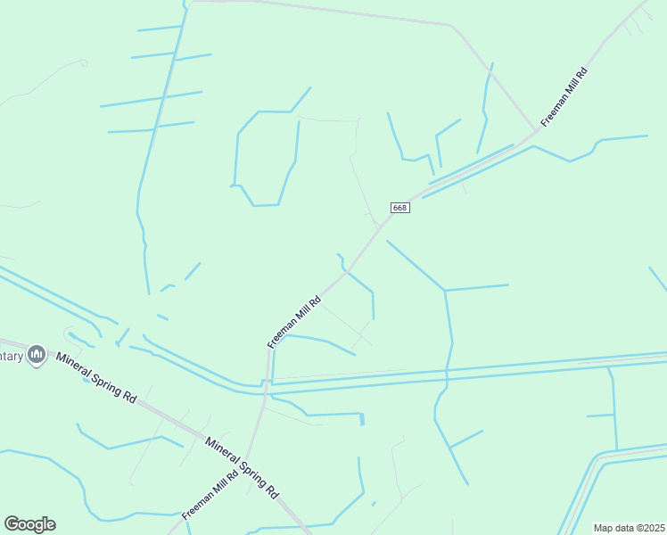 map of restaurants, bars, coffee shops, grocery stores, and more near 1096 Freeman Mill Road in Suffolk