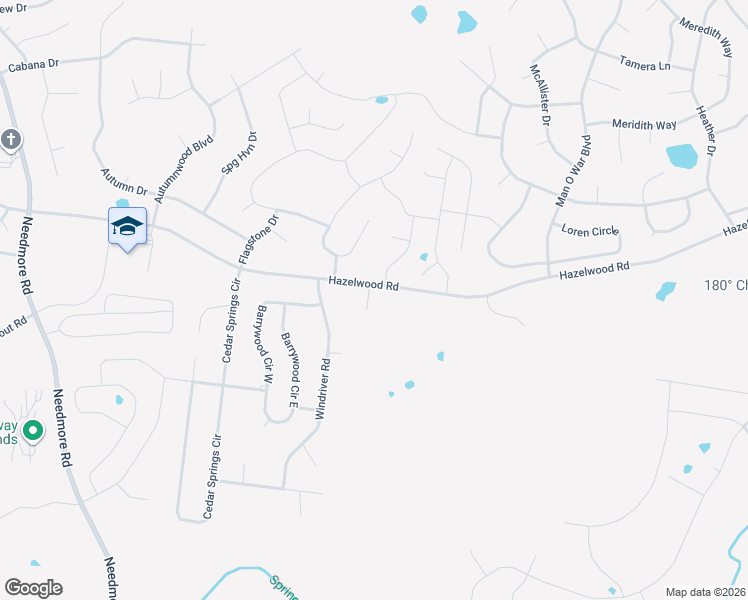 map of restaurants, bars, coffee shops, grocery stores, and more near 1593 Hedgewood Road in Clarksville