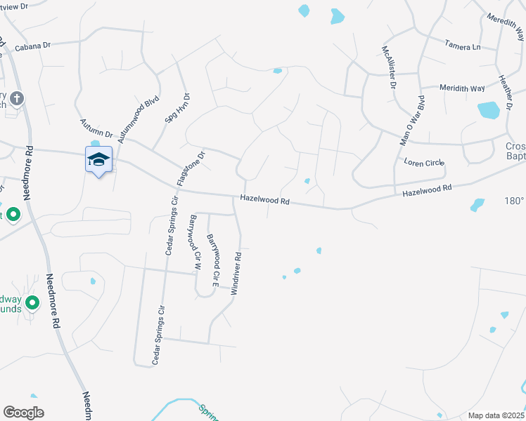 map of restaurants, bars, coffee shops, grocery stores, and more near 1592 Hedgewood Road in Clarksville