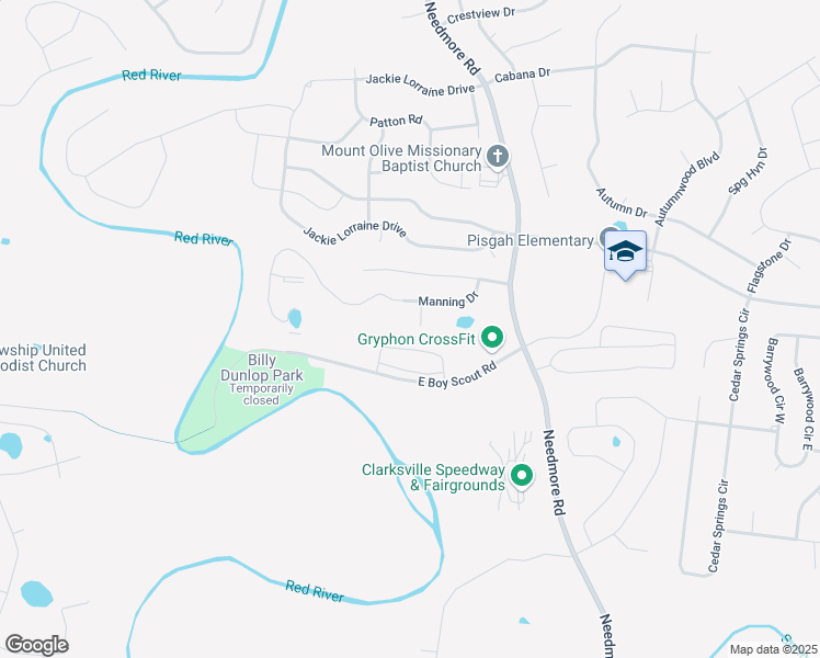 map of restaurants, bars, coffee shops, grocery stores, and more near 1988 Keeper Court in Clarksville