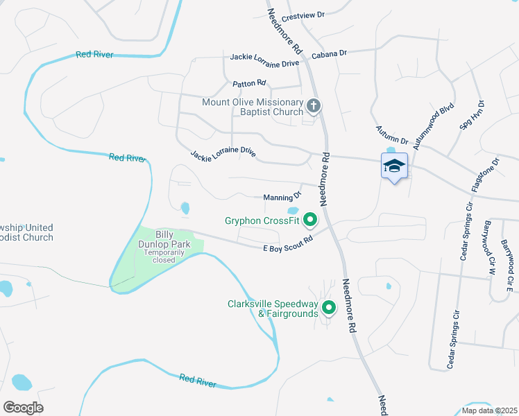 map of restaurants, bars, coffee shops, grocery stores, and more near 1988 Keeper Court in Clarksville
