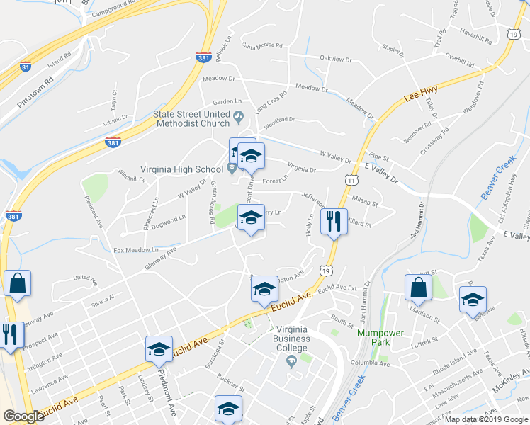map of restaurants, bars, coffee shops, grocery stores, and more near 25 Cherry Lane in Bristol
