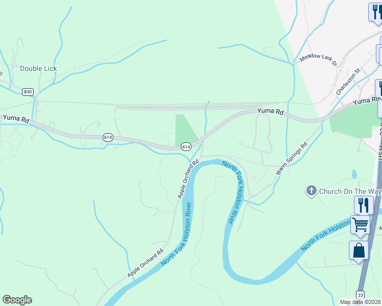 map of restaurants, bars, coffee shops, grocery stores, and more near 1038-1092 Yuma Road in Gate City