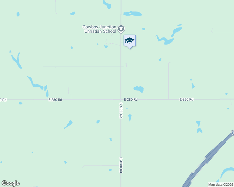 map of restaurants, bars, coffee shops, grocery stores, and more near 27937 South 4380 Road in Vinita