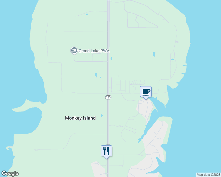 map of restaurants, bars, coffee shops, grocery stores, and more near 27950 Oklahoma 125 in Afton
