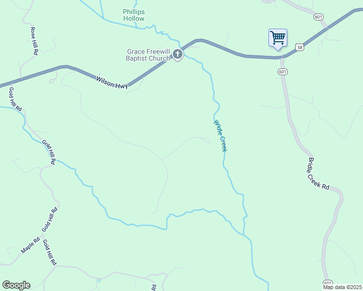 map of restaurants, bars, coffee shops, grocery stores, and more near Little Big Horn Lane in Grayson County