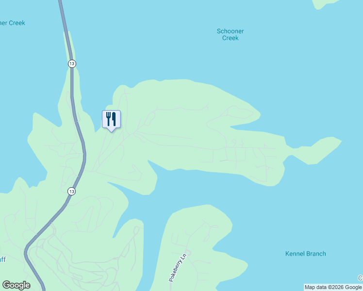 map of restaurants, bars, coffee shops, grocery stores, and more near 13-310 in Stone County