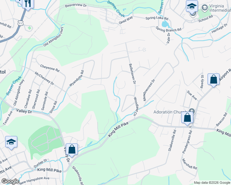map of restaurants, bars, coffee shops, grocery stores, and more near 100 Raintree Circle in Bristol