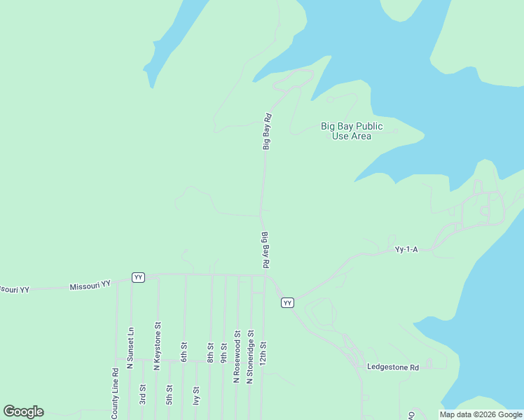 map of restaurants, bars, coffee shops, grocery stores, and more near 202 Big Bay Road in Shell Knob