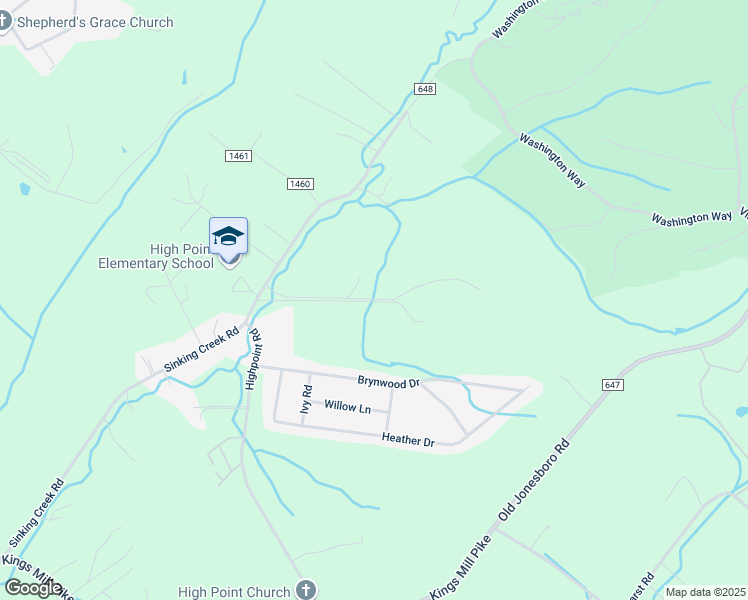 map of restaurants, bars, coffee shops, grocery stores, and more near 14197 Penny Lane in Bristol