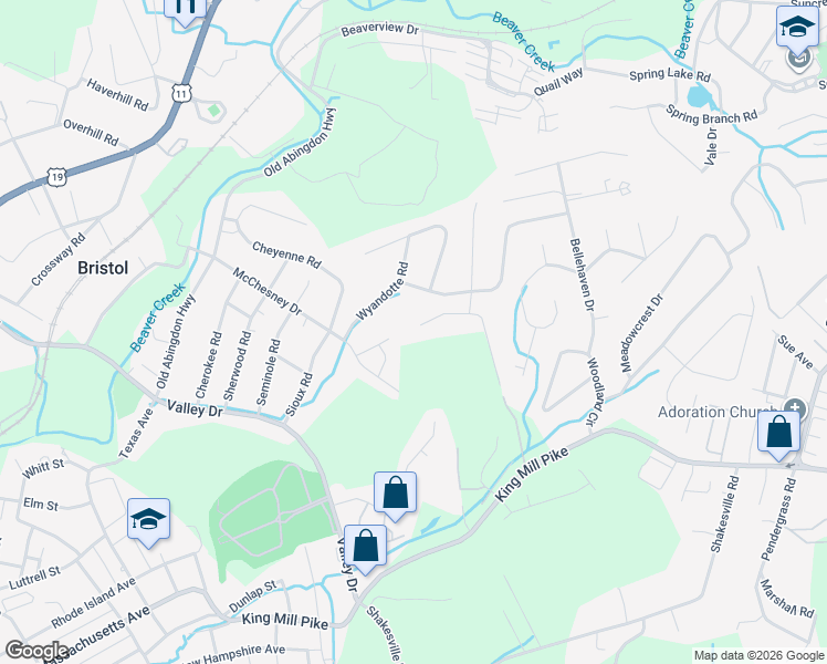 map of restaurants, bars, coffee shops, grocery stores, and more near 809 Chester Hill Road in Bristol