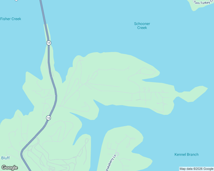 map of restaurants, bars, coffee shops, grocery stores, and more near 226 Lylian Lane in Kimberling City