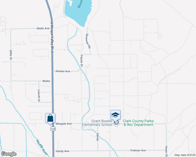 map of restaurants, bars, coffee shops, grocery stores, and more near 1573 Heights Drive in Moapa Valley