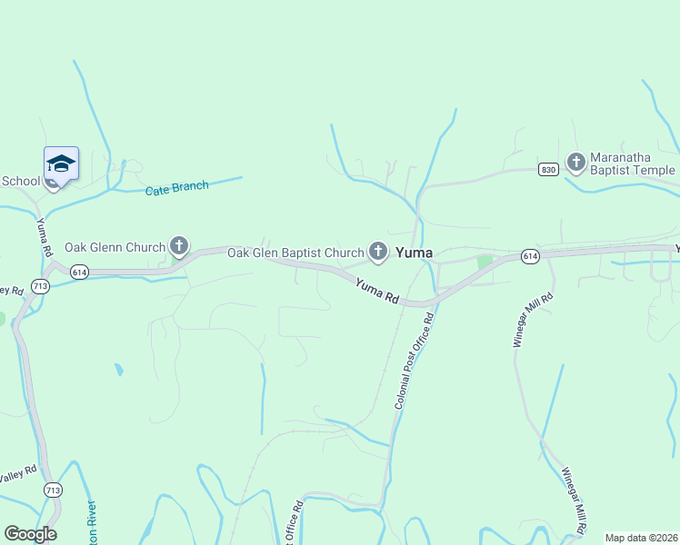 map of restaurants, bars, coffee shops, grocery stores, and more near Prospect Church Road in Gate City