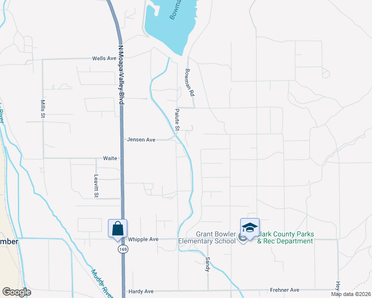 map of restaurants, bars, coffee shops, grocery stores, and more near 4050 Milky Way Circle in Moapa Valley