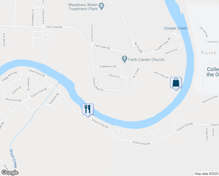 map of restaurants, bars, coffee shops, grocery stores, and more near 237 Country Bluff Drive in Branson