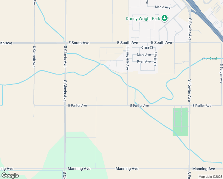 map of restaurants, bars, coffee shops, grocery stores, and more near 8333 South Sunnyside Avenue in Fowler