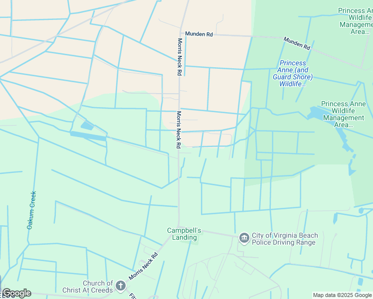 map of restaurants, bars, coffee shops, grocery stores, and more near 5244 Morris Neck Road in Virginia Beach