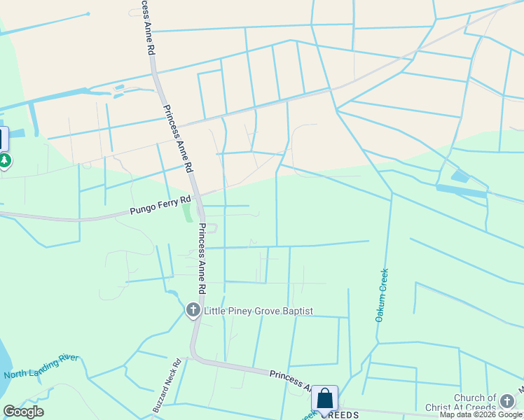 map of restaurants, bars, coffee shops, grocery stores, and more near 2041 Williams Farm Road in Virginia Beach
