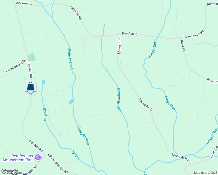 map of restaurants, bars, coffee shops, grocery stores, and more near 989 Spring Bridge Road in Ararat