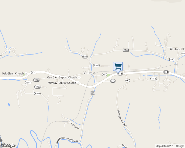 map of restaurants, bars, coffee shops, grocery stores, and more near Prospect Church Road in Gate City