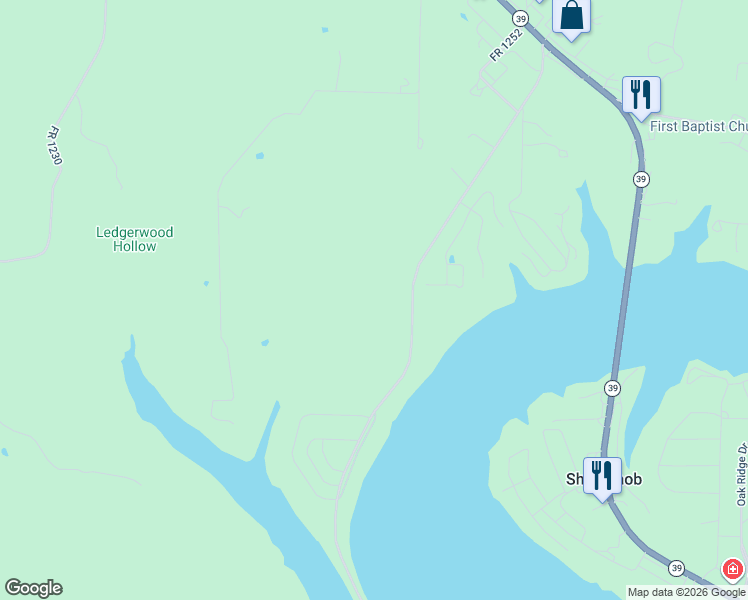 map of restaurants, bars, coffee shops, grocery stores, and more near 21513 Needles Eye Road in Shell Knob
