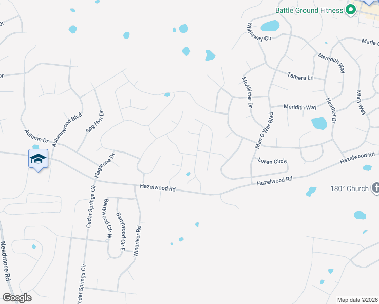 map of restaurants, bars, coffee shops, grocery stores, and more near 1263 Bailywick Drive in Clarksville