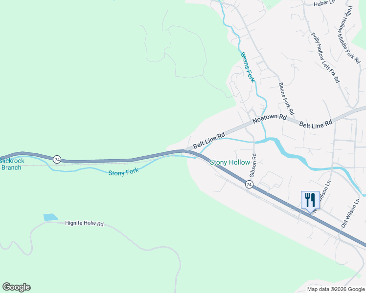 map of restaurants, bars, coffee shops, grocery stores, and more near 4951 West Cumberland Avenue in Middlesboro