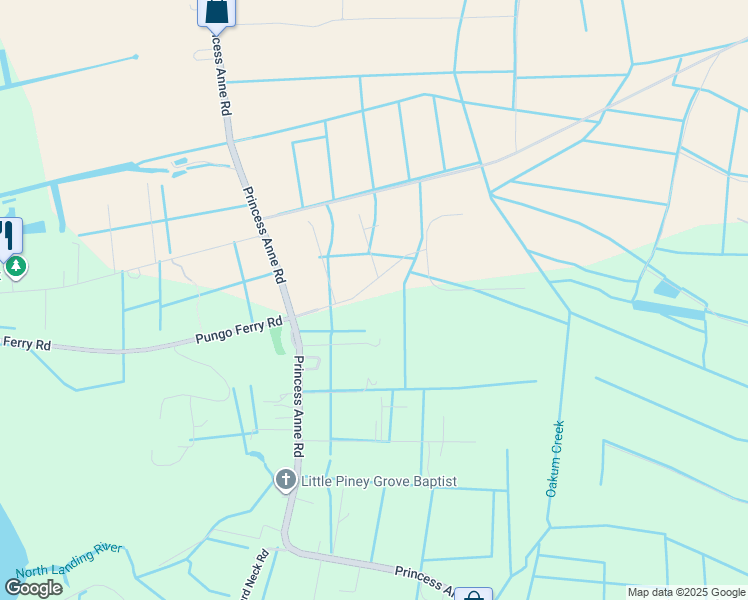 map of restaurants, bars, coffee shops, grocery stores, and more near 2033 Williams Farm Road in Virginia Beach
