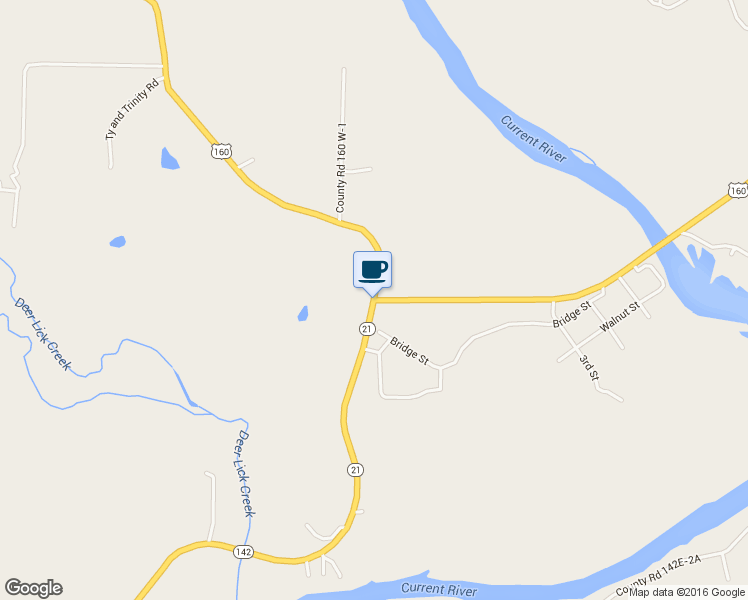 map of restaurants, bars, coffee shops, grocery stores, and more near Missouri 21 in Doniphan