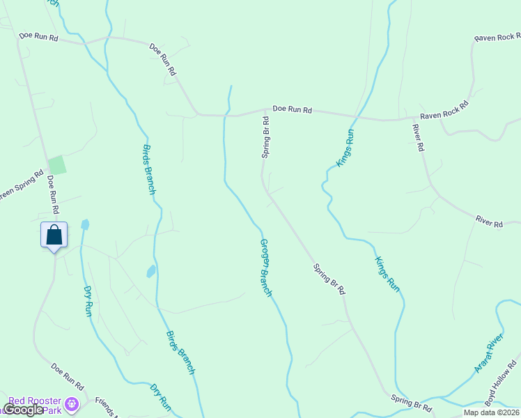 map of restaurants, bars, coffee shops, grocery stores, and more near 989 Spring Bridge Road in Ararat
