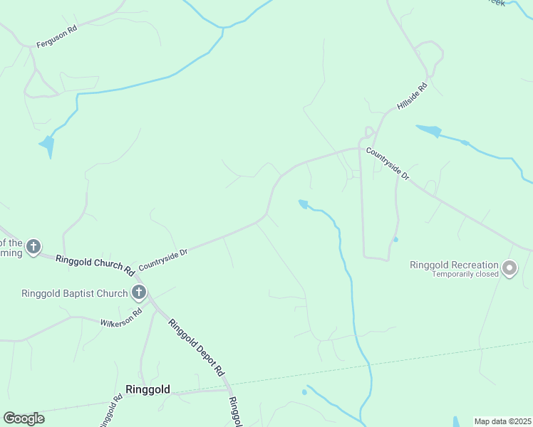 map of restaurants, bars, coffee shops, grocery stores, and more near 979 Countryside Drive in Ringgold