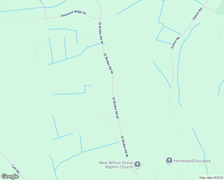map of restaurants, bars, coffee shops, grocery stores, and more near 1408 Saint Brides Road West in Chesapeake
