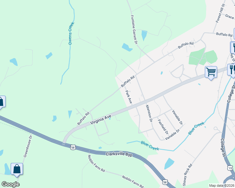 map of restaurants, bars, coffee shops, grocery stores, and more near 219-453 Buffalo Road in Buffalo Junction