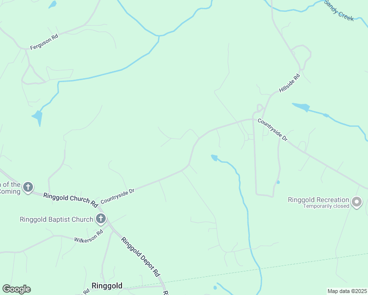 map of restaurants, bars, coffee shops, grocery stores, and more near 979-1099 Countryside Drive in Ringgold