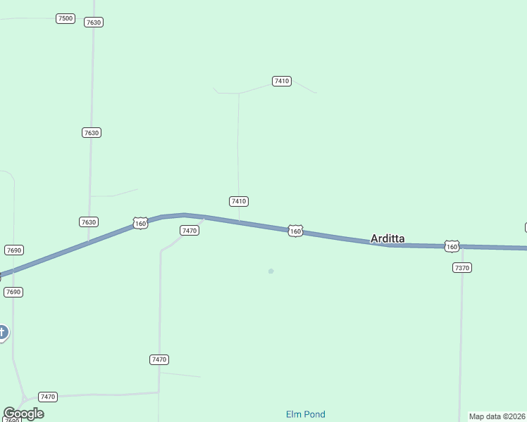 map of restaurants, bars, coffee shops, grocery stores, and more near 1031 U.S. 160 in Caulfield
