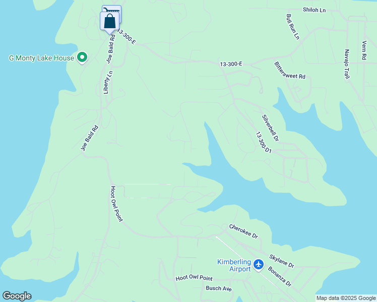 map of restaurants, bars, coffee shops, grocery stores, and more near 715 Edgewater Estates in Kimberling City