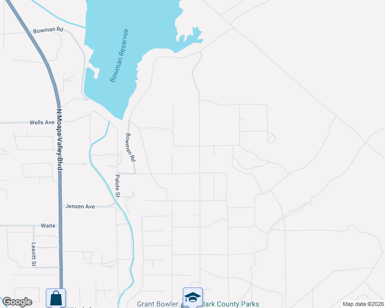 map of restaurants, bars, coffee shops, grocery stores, and more near 4240 Skyline Street in Moapa Valley