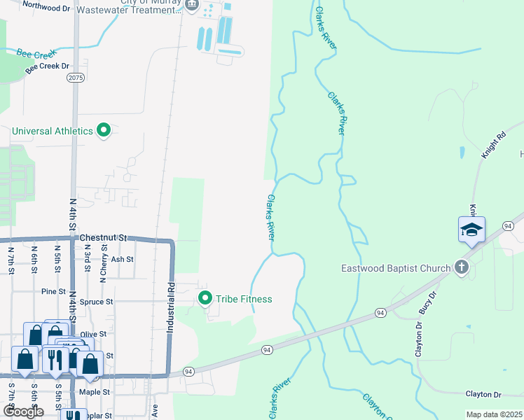 map of restaurants, bars, coffee shops, grocery stores, and more near 88 Cs-1027 in Murray