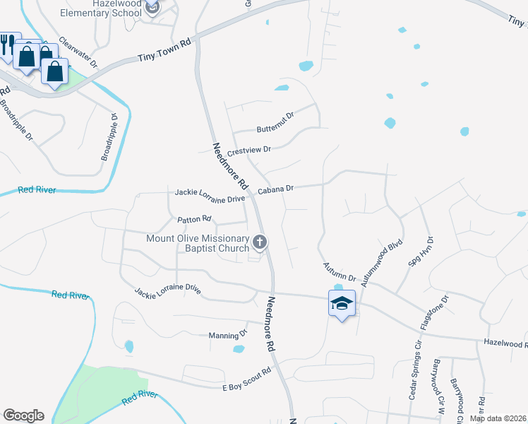 map of restaurants, bars, coffee shops, grocery stores, and more near 1913 Sherman Court in Clarksville
