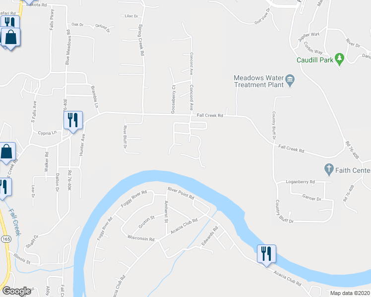 map of restaurants, bars, coffee shops, grocery stores, and more near 298 Forest Lane in Branson