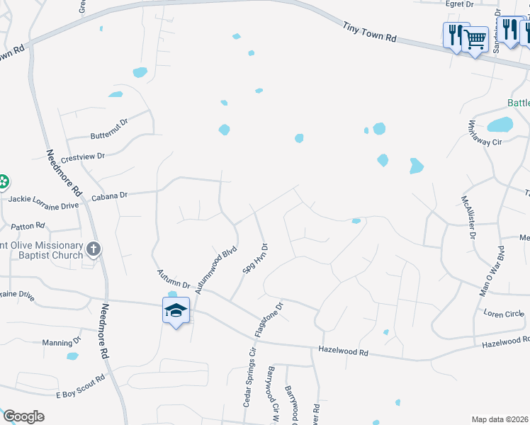 map of restaurants, bars, coffee shops, grocery stores, and more near 1662 Horseshoe Cave Drive in Clarksville