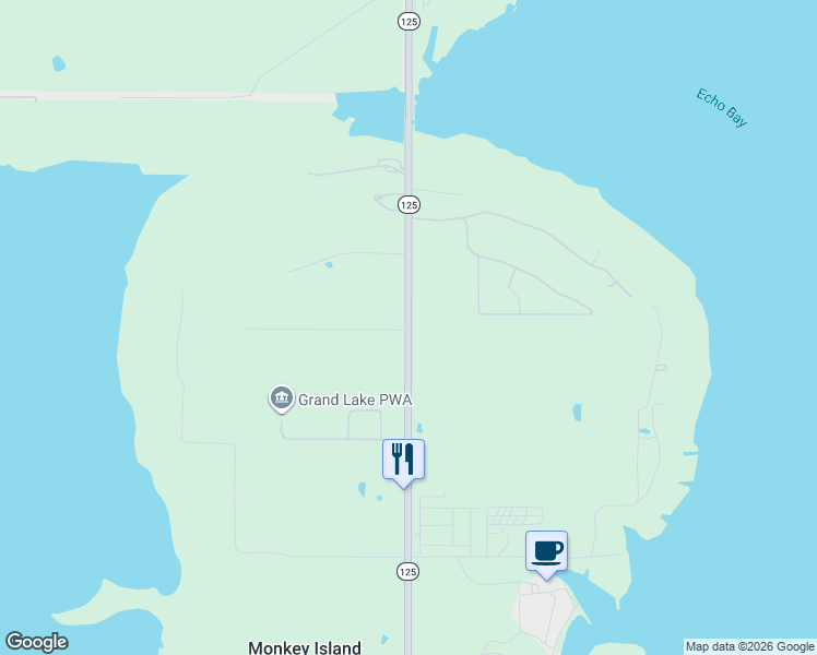 map of restaurants, bars, coffee shops, grocery stores, and more near 27416 Highway 125 in Afton