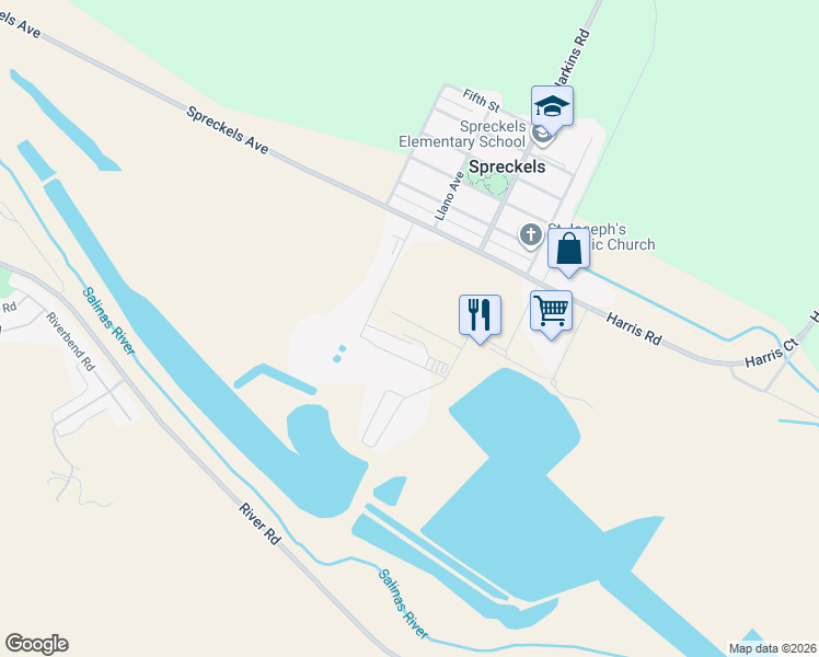 map of restaurants, bars, coffee shops, grocery stores, and more near in Spreckels