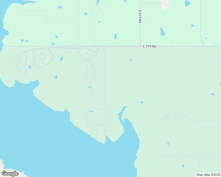 map of restaurants, bars, coffee shops, grocery stores, and more near 27400 South 614 Road in Grove