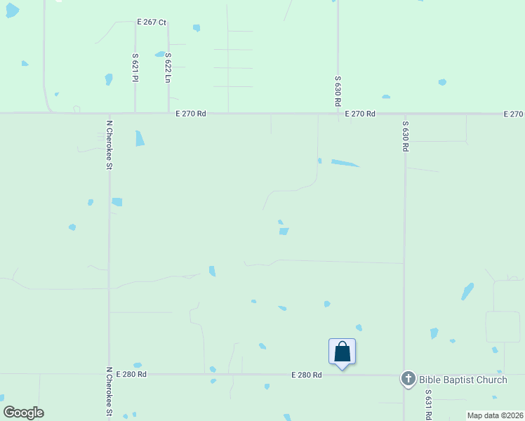 map of restaurants, bars, coffee shops, grocery stores, and more near 27499 South 626 Road in Grove