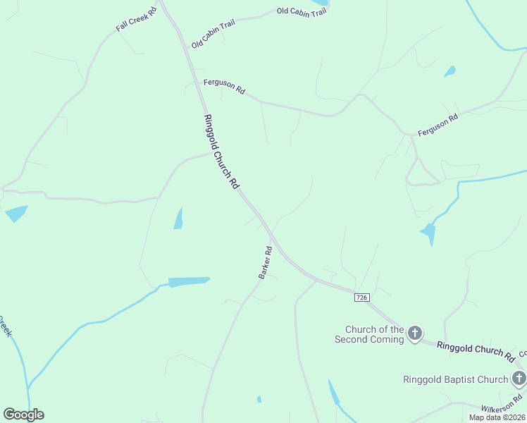 map of restaurants, bars, coffee shops, grocery stores, and more near 3421 Ringgold Church Road in Ringgold