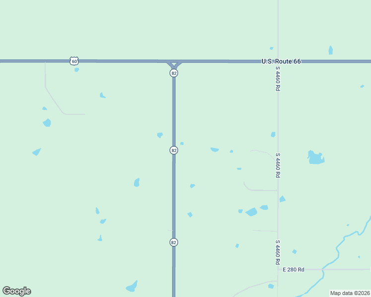map of restaurants, bars, coffee shops, grocery stores, and more near Highway 82 in Vinita